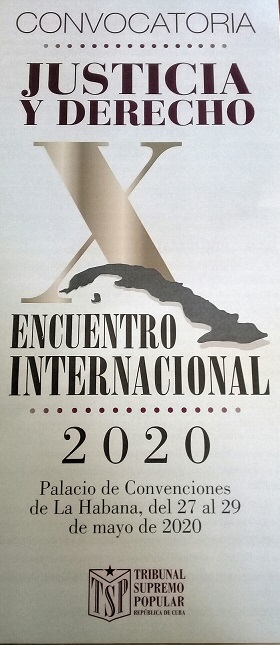 Convocatoria al X Encuentro Justicia y Derecho 2020.