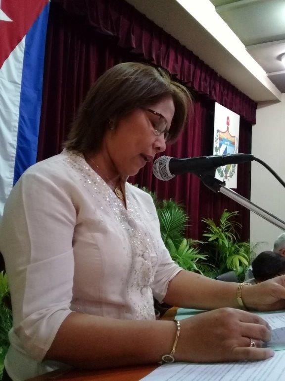 Doctora Odalys Orraca Castillo presidenta de Comision de la Asamblea